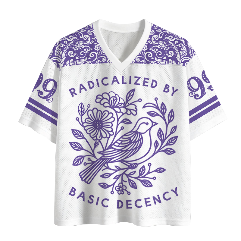 Modecanvas Pigeon Was Moved Purple Mesh Jersey-modecanvas