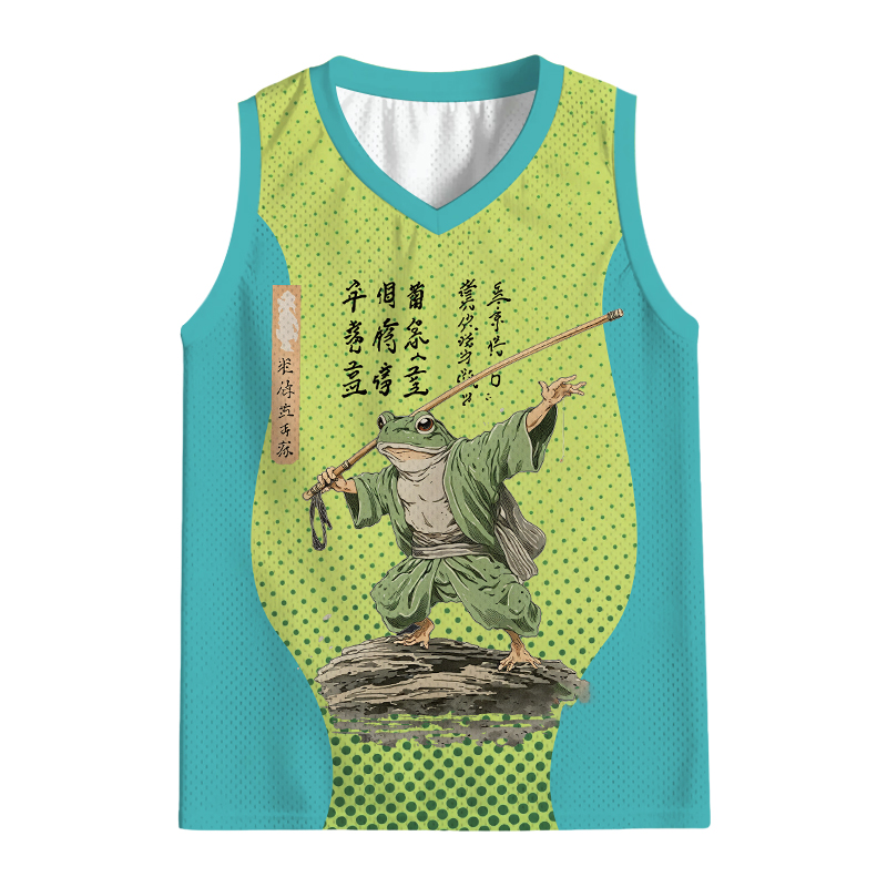 Modecanvas Frog Samurai Japanese Art Vintage Jersey Tank