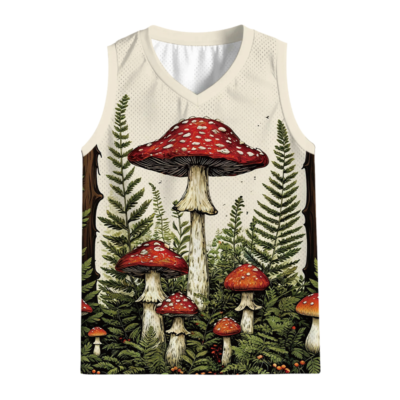 Modecanvas Red Mushrooms Jersey Tank