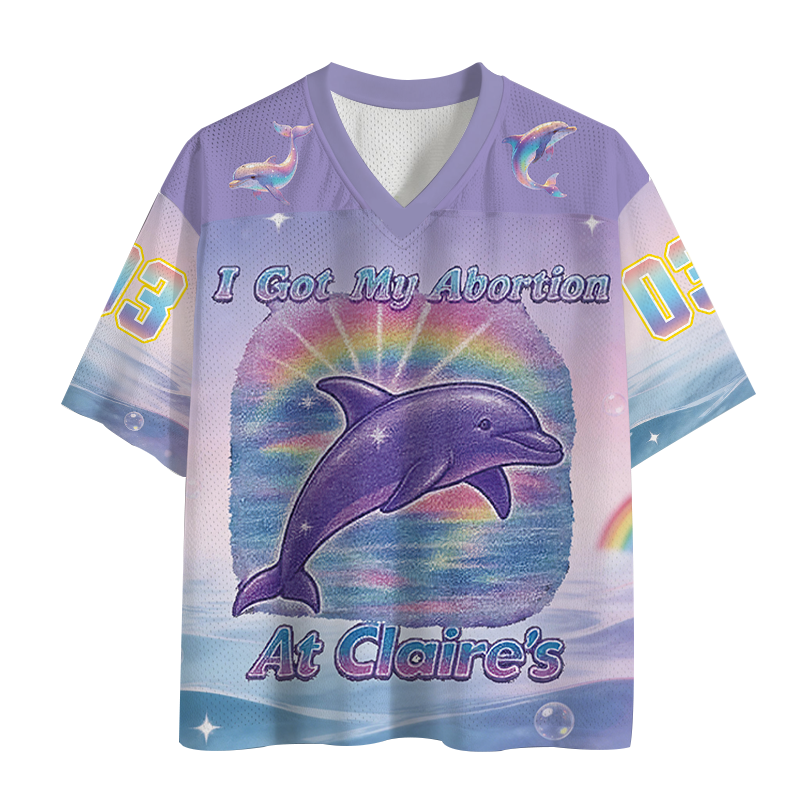 Modecanvas I Got My Abortion At Claire's Mesh Jersey-modecanvas