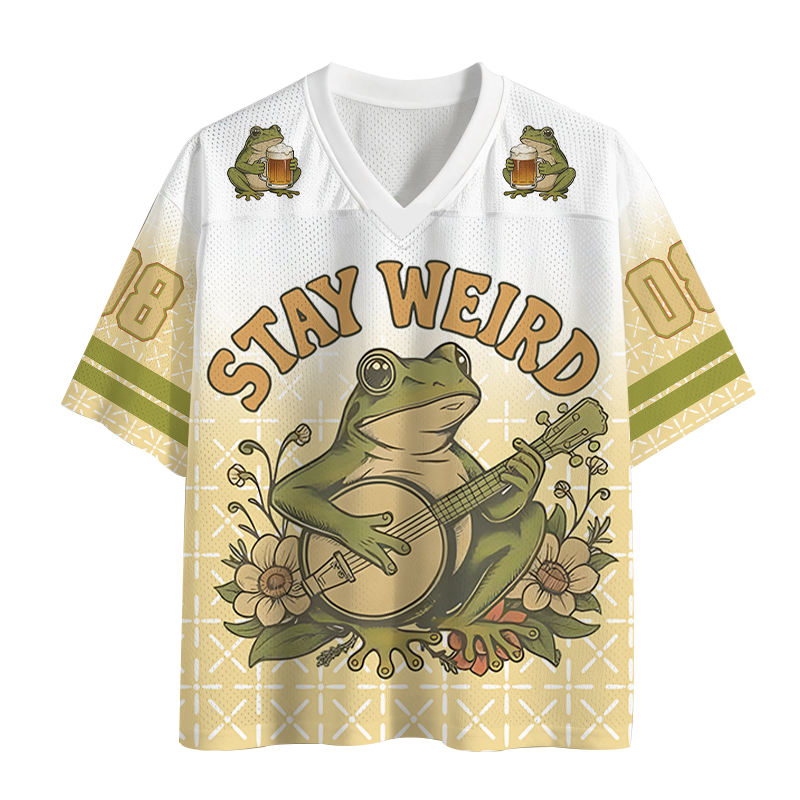 Modecanvas Stay Weird Frog Mesh Jersey-modecanvas