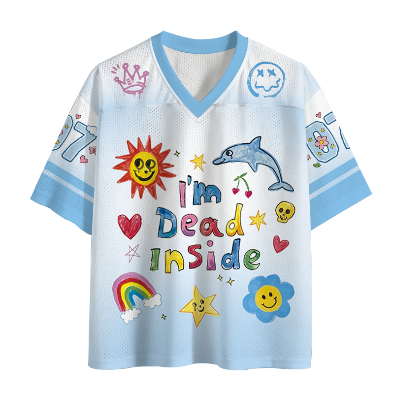 Modecanvas I'm Dead Inside Mesh Jersey-modecanvas