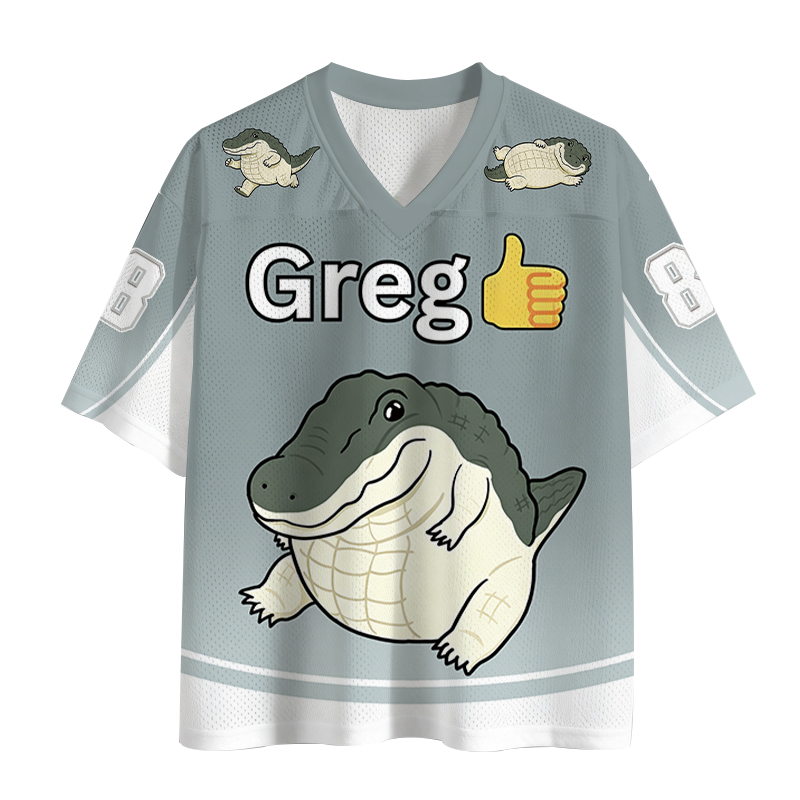 Modecanvas Greg The Crocodile Meme Mesh Jersey-modecanvas