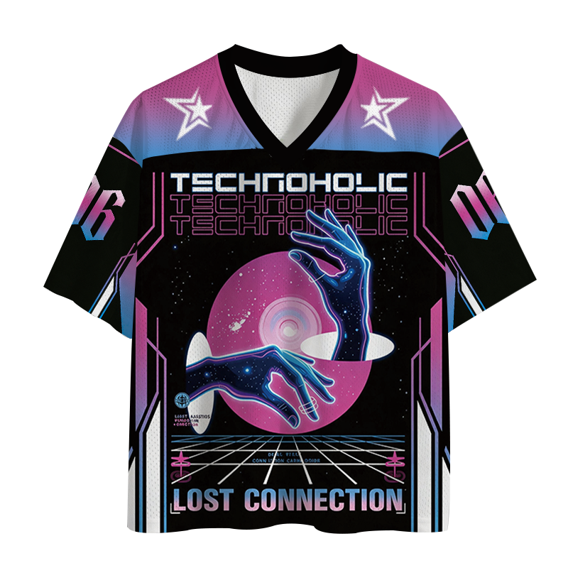 Modecanvas Technoholic Graphic Mesh Jersey-modecanvas