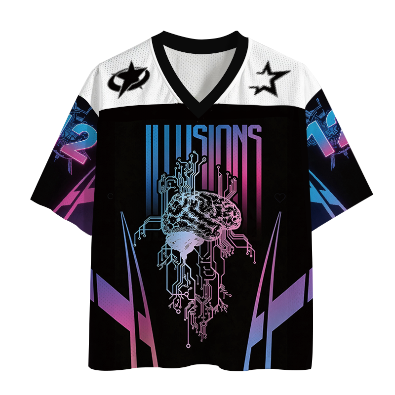 Modecanvas Illusions Circuit Brain Mesh Jersey-modecanvas