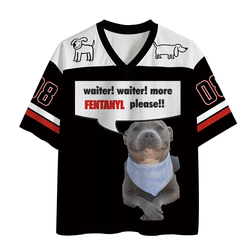 Modecanvas Waiter Waiter More Fentanyl Meme Mesh Jersey-modecanvas