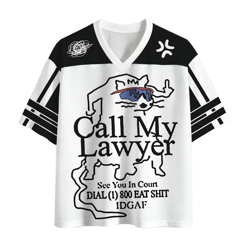 Modecanvas Call My Lawyer Mesh Jersey-modecanvas