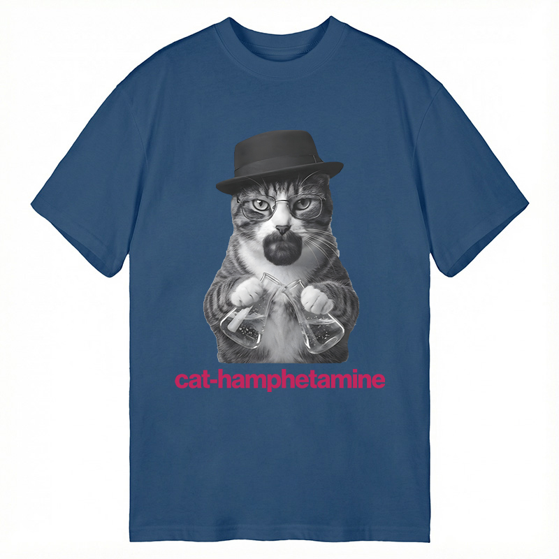 Modecanvas Breaking Bad Inspired Cat DTG Printing Classic T-Shirt-modecanvas
