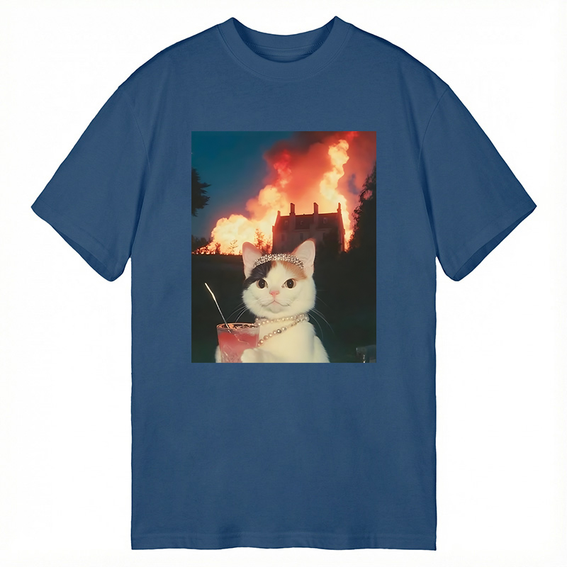 Modecanvas Chill Cat Meme DTG Printing Classic T-Shirt-modecanvas