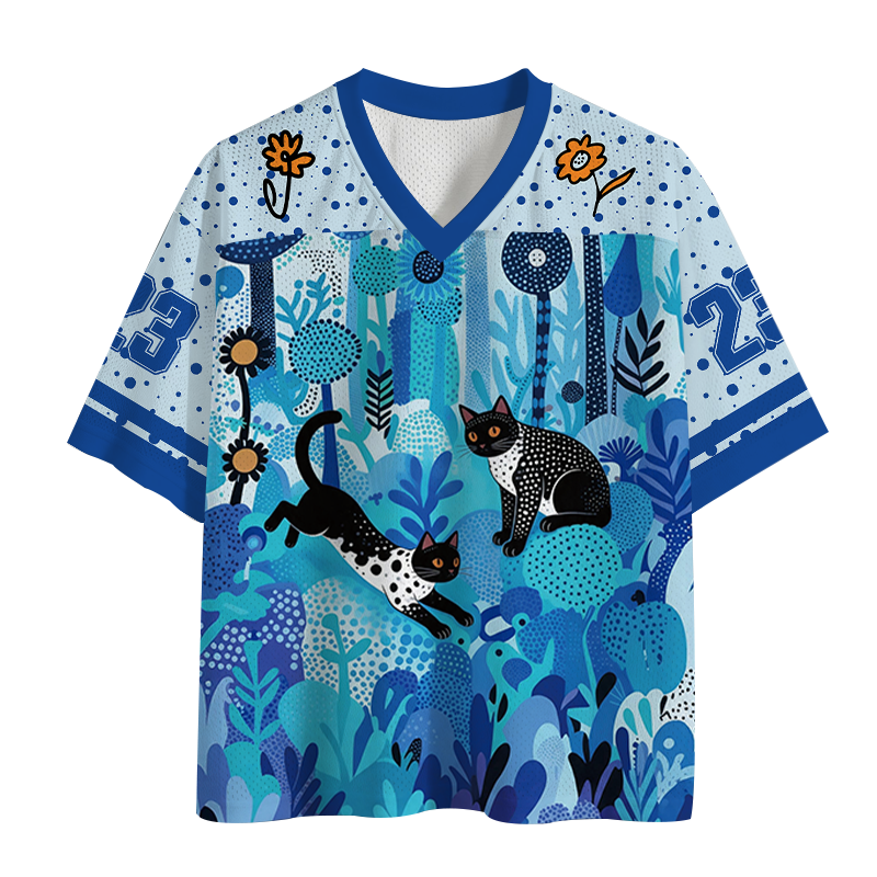 Modecanvas Forest Cat Mesh Jersey-modecanvas