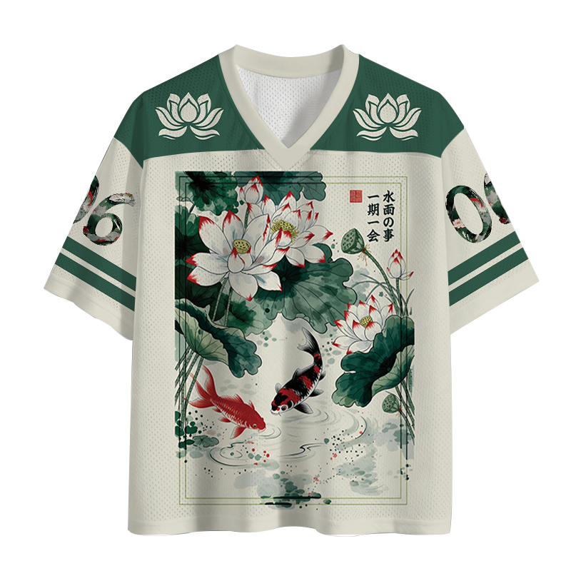 Modecanvas Lotus Lights Koi Dreams Mesh Jersey-modecanvas