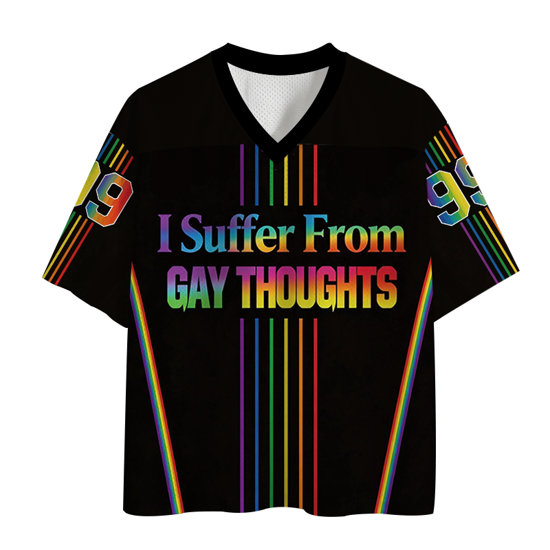 Modecanvas I Suffer From Gay Thoughts Mesh Jersey-modecanvas