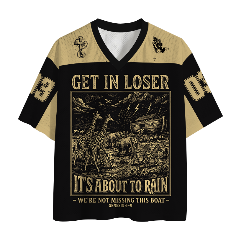 Modecanvas Get In Loser It's About To Rain Mesh Jersey-modecanvas