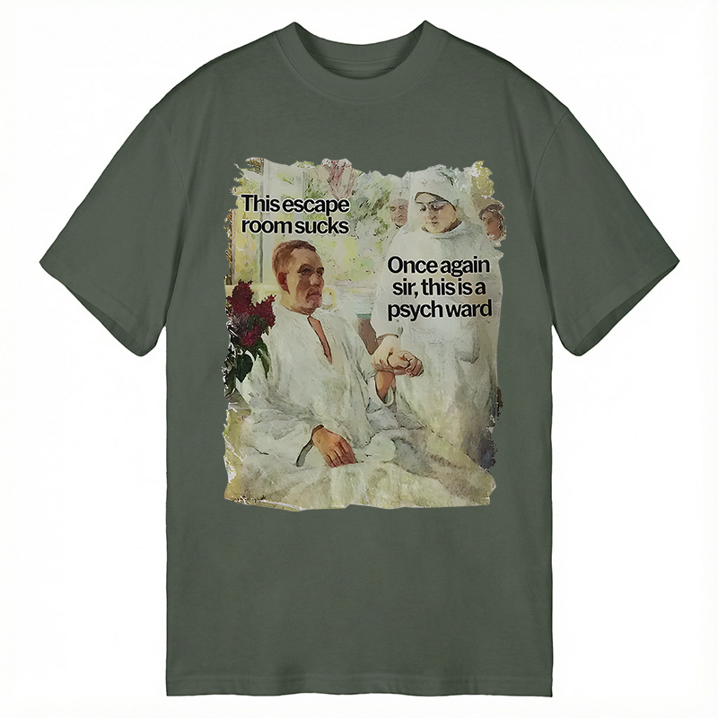 Modecanvas This Escape Room Sucks GenZ Meme DTG Printing Classic T-Shirt-modecanvas