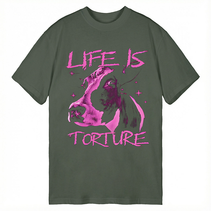 Modecanvas Life is Torture Funny DTG Printing Classic T-Shirt-modecanvas