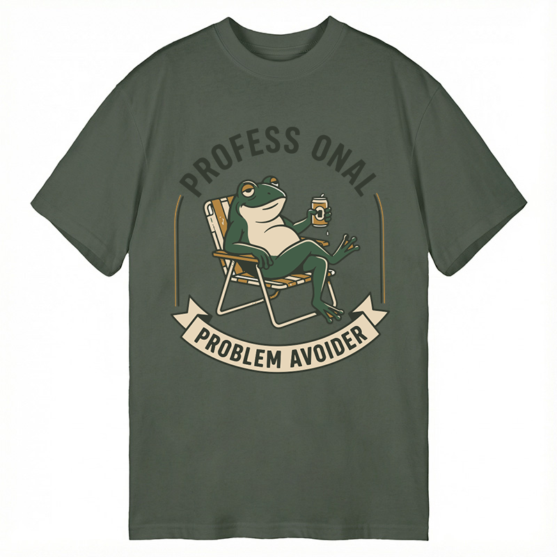 Modecanvas Professional Problem Avoider Frog DTG Printing Classic T-Shirt-modecanvas
