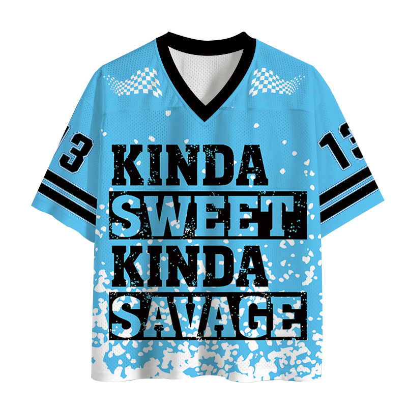 Modecanvas Kinda Sweet Kinda Savage Mesh Jersey-modecanvas
