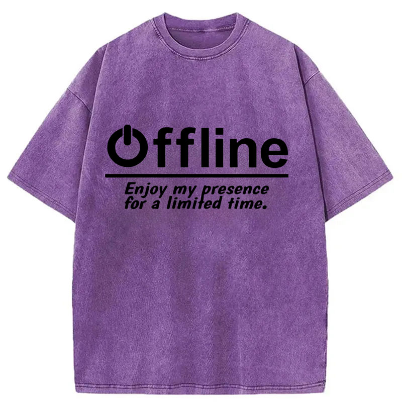 Modecanvas Offline Gamer DTG Printing Washed T-Shirt