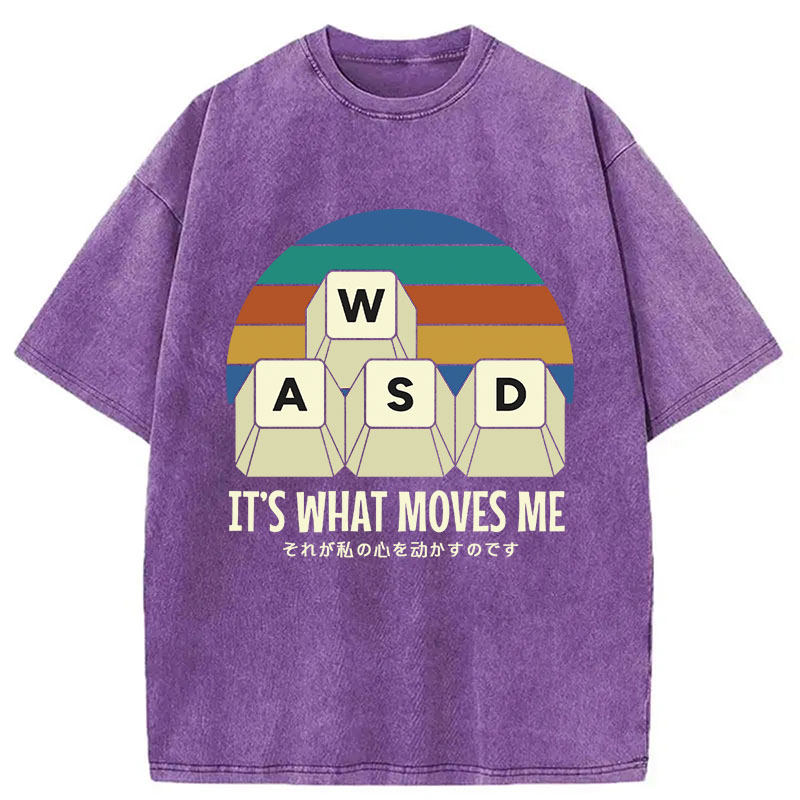 Modecanvas WASD PC Gamer DTG Printing Washed T-Shirt