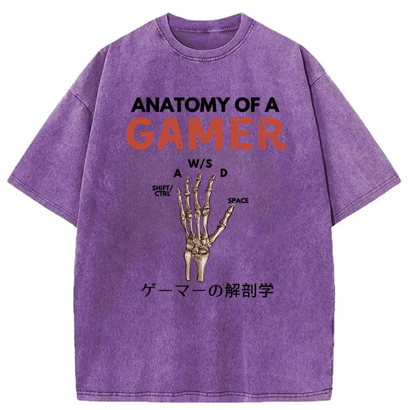 Modecanvas Anatomy of A Gamer DTG Printing Washed T-Shirt