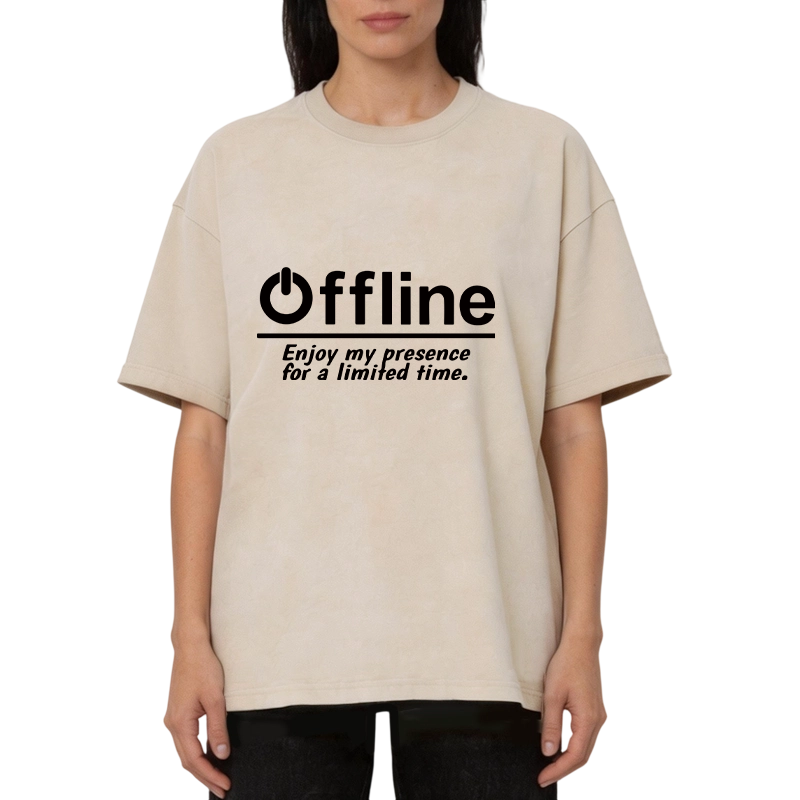 Modecanvas Offline Gamer DTG Printing Washed T-Shirt