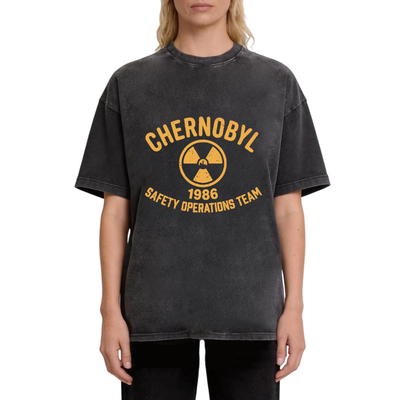 Modecanvas Chernobyl 1986 DTG Printing Washed T-Shirt