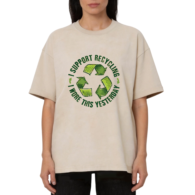 Modecanvas Eco Humor DTG Printing Washed T-Shirt