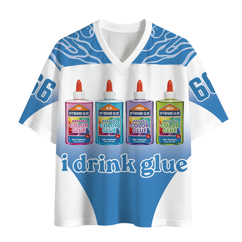 Modecanvas I Drink Glue Mesh Jersey-modecanvas
