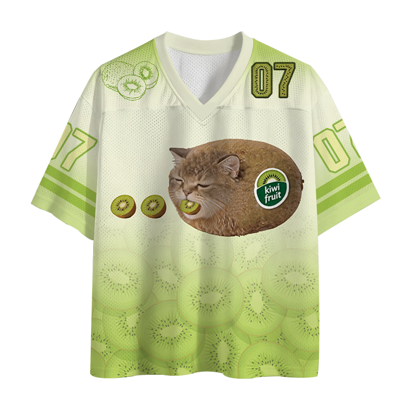 Modecanvas The Cat That Vomits Kiwis Mesh Jersey-modecanvas