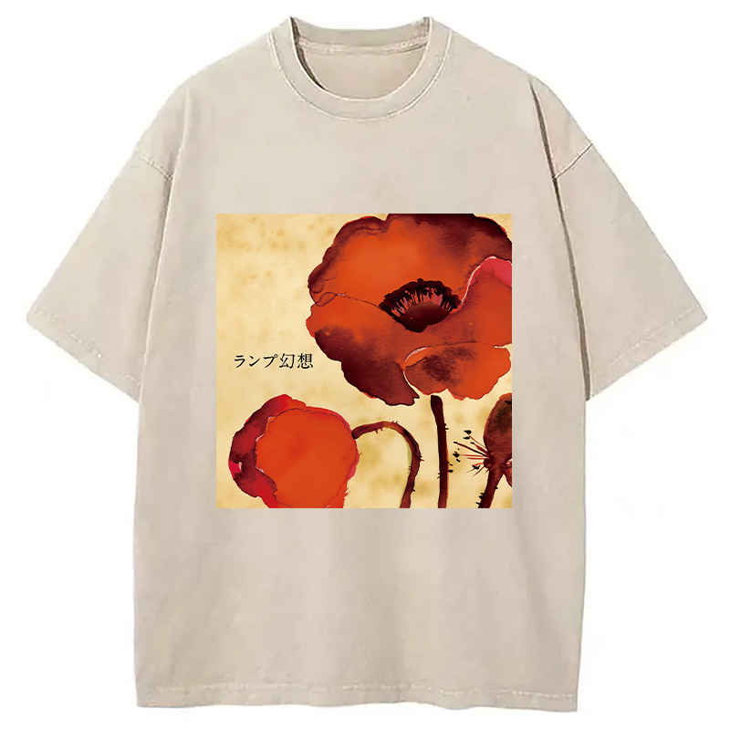 Modecanvas Gensou Lamp Band Washed T-Shirt