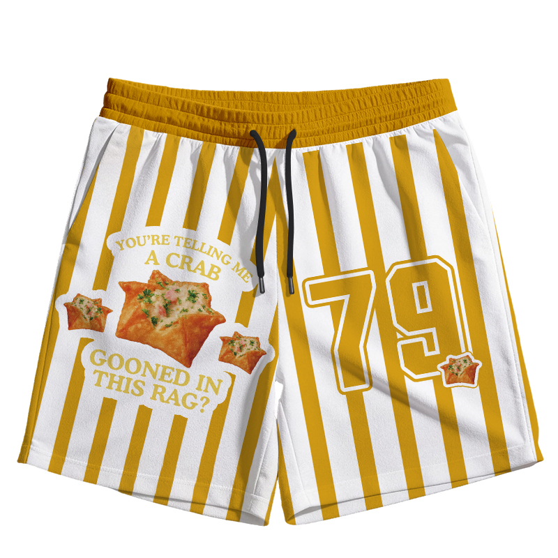 Modecanvas You're Telling Me A Crab Rangoon Meme Jersey Short