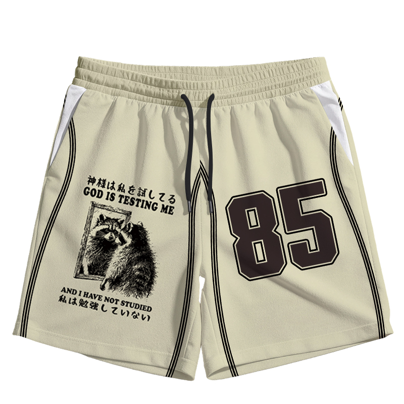 Modecanvas Raccoon Not Studied Jersey Short