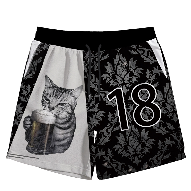 Modecanvas Cheers With The Cat Jersey Short