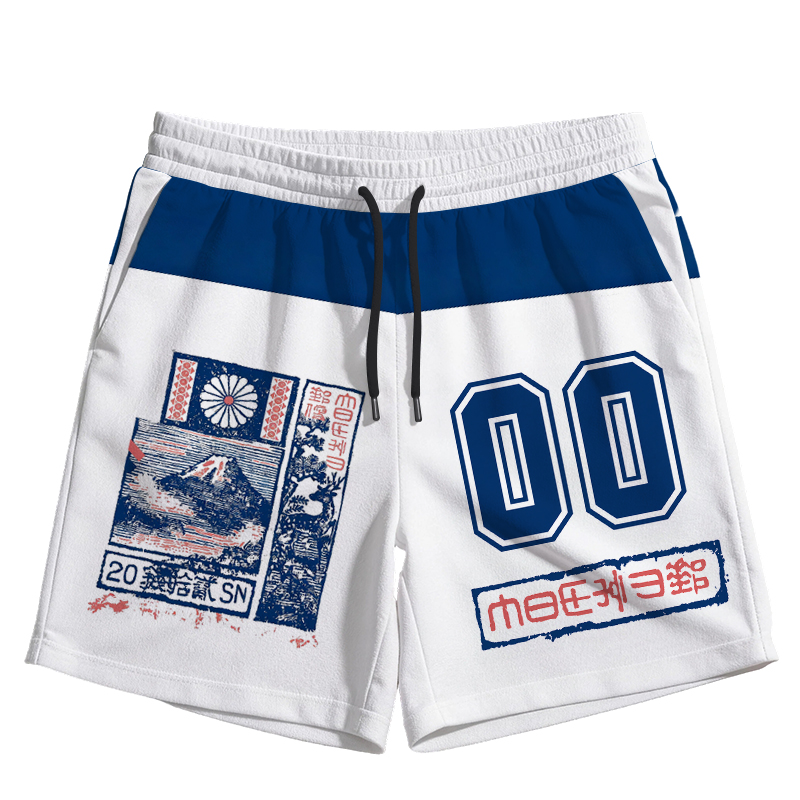 Modecanvas Japanese Mount Fuji Art Jersey Short