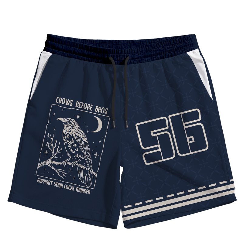 Modecanvas Funny Crows Before Bros Jersey Short