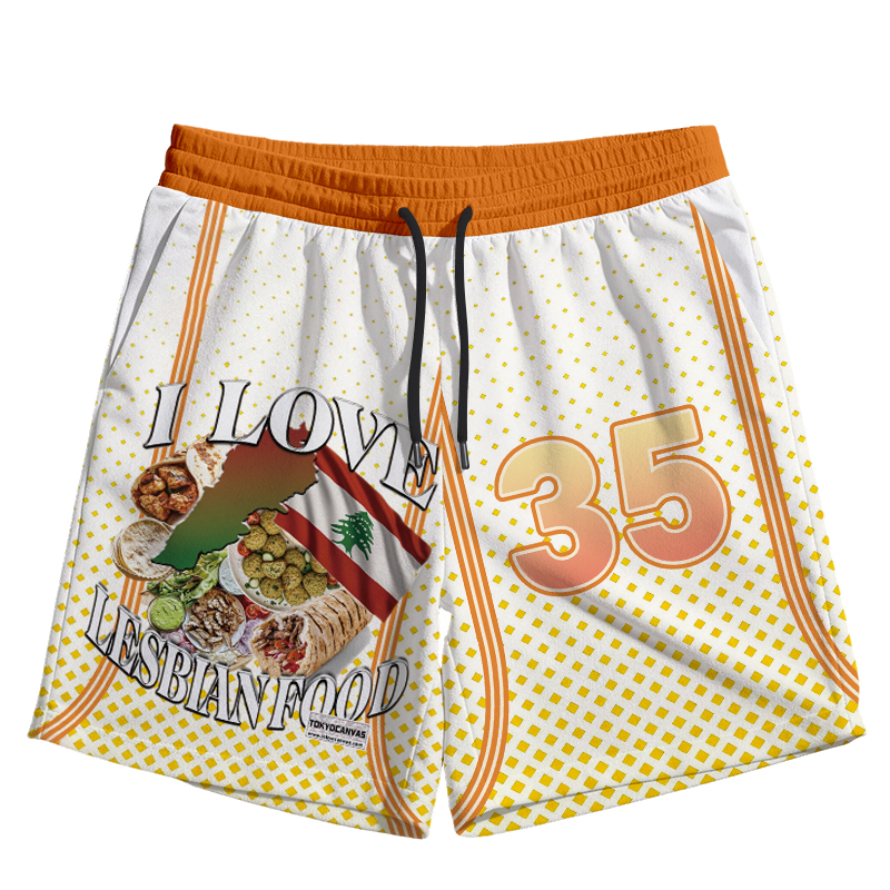 Modecanvas I Love Lesbian Food Jersey Short