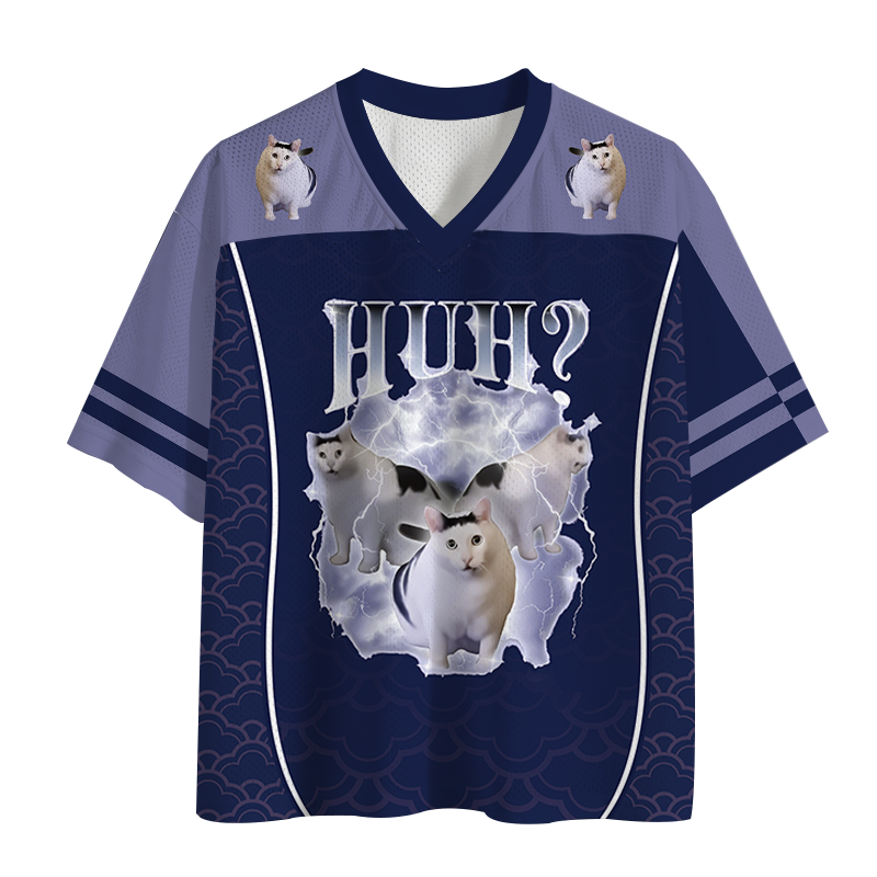 Modecanvas Huh Cat Chonky Ben Meme Mesh Jersey-modecanvas