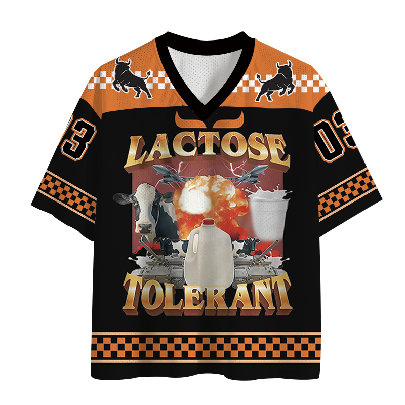 Modecanvas Retro Milk Lactose Tolerant Mesh Jersey-modecanvas