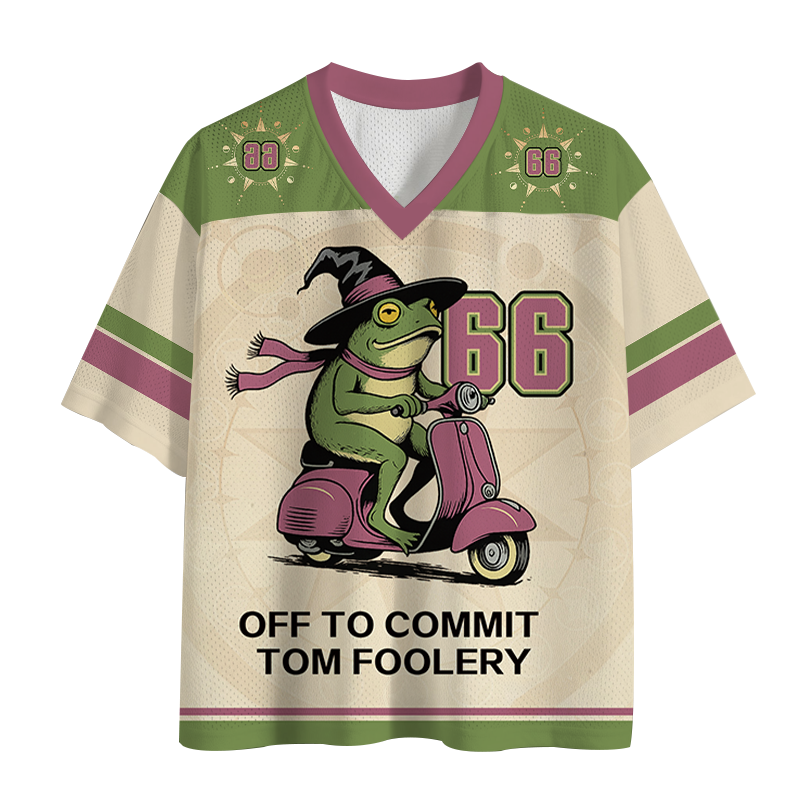 Modecanvas Off to Commit Tom Foolery Frog Mesh Jersey-modecanvas