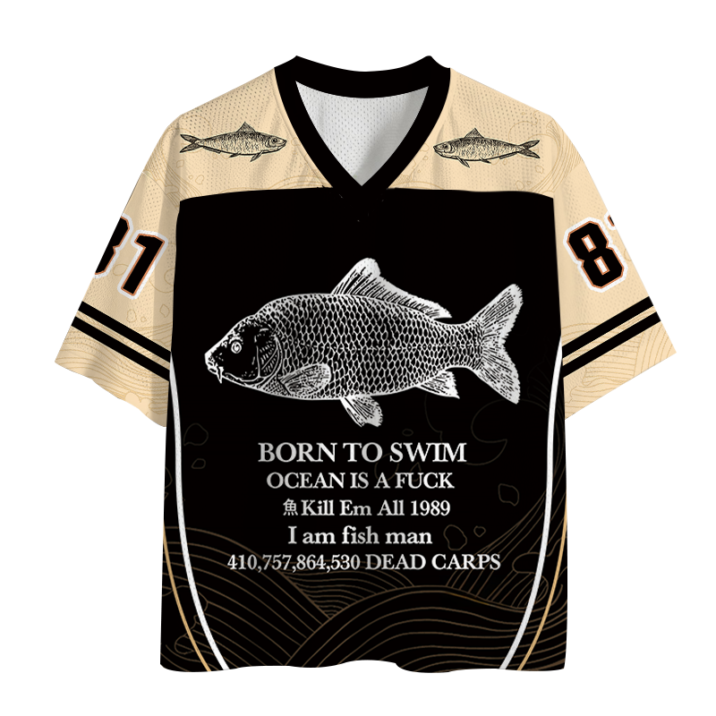 Modecanvas Born To Swim Mesh Jersey-modecanvas