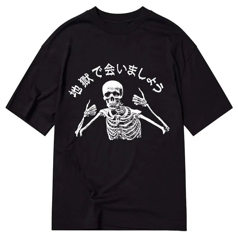 Modecanvas See You In Hell Japanese DTG Printing Classic T-Shirt-modecanvas
