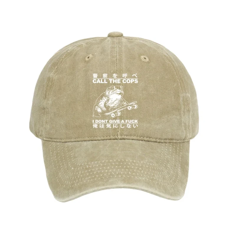 Modecanvas I Don't Care Washed Cap-modecanvas