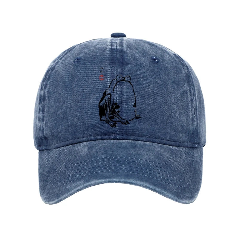 Modecanvas Grumpy Frog Matsumoto Hoji Washed Cap-modecanvas