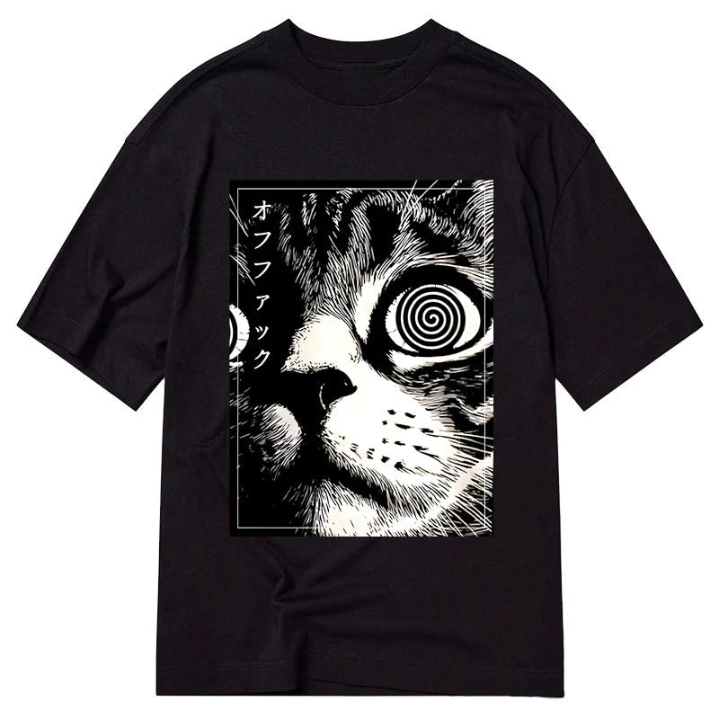 Modecanvas Scary Cat Japan DTG Printing Classic T-Shirt-modecanvas