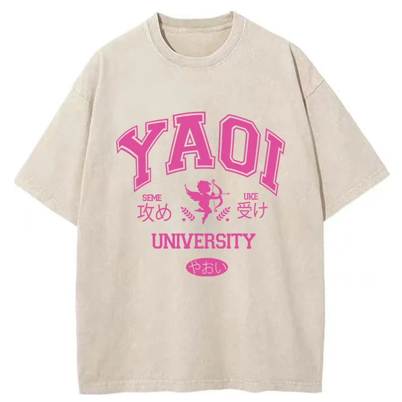 Modecanvas Yaoi University Washed T-Shirt