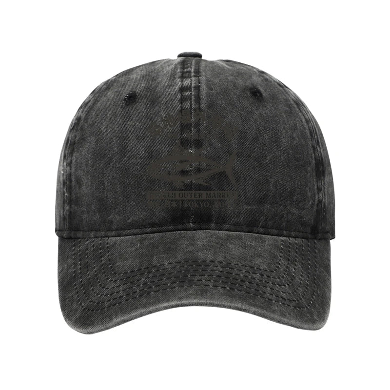 Modecanvas Sakana Tsukiji Fish Market Washed Cap-modecanvas