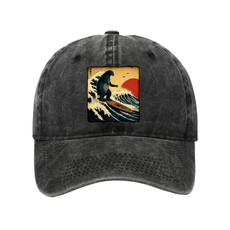 Modecanvas The Great Wave Washed Cap-modecanvas