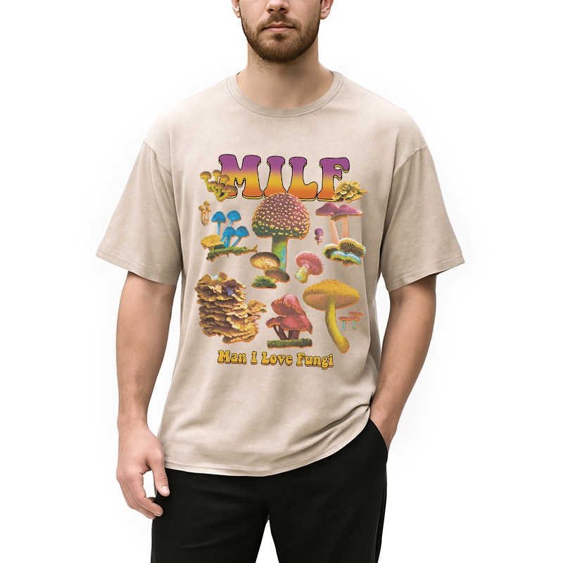 Modecanvas MILF Fungi Washed T-Shirt
