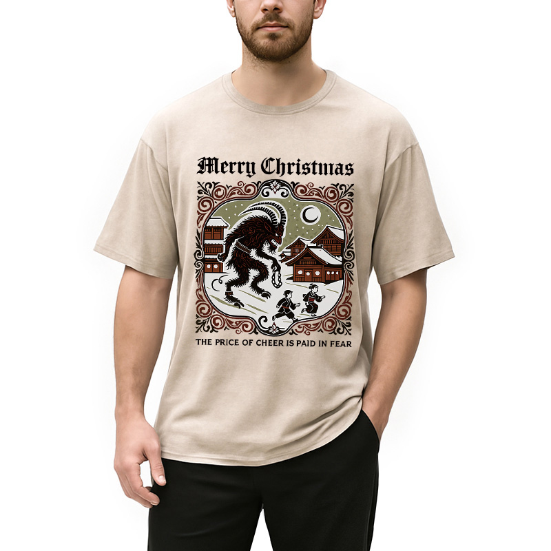 Modecanvas The Price of Cheer is Paid in Fear Washed T-Shirt