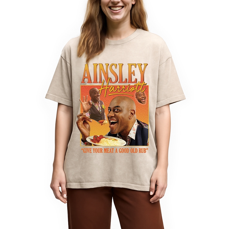 Modecanvas Ainsley Harriott Homage Washed T-Shirt